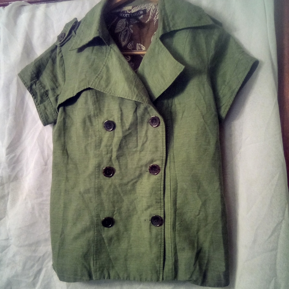 Worthington short sleeve double breasted blazer Jacket  size M